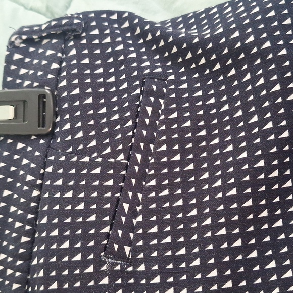Cute navy and white knit slacks with slits and silver button at the bott… - Picture 6 of 6